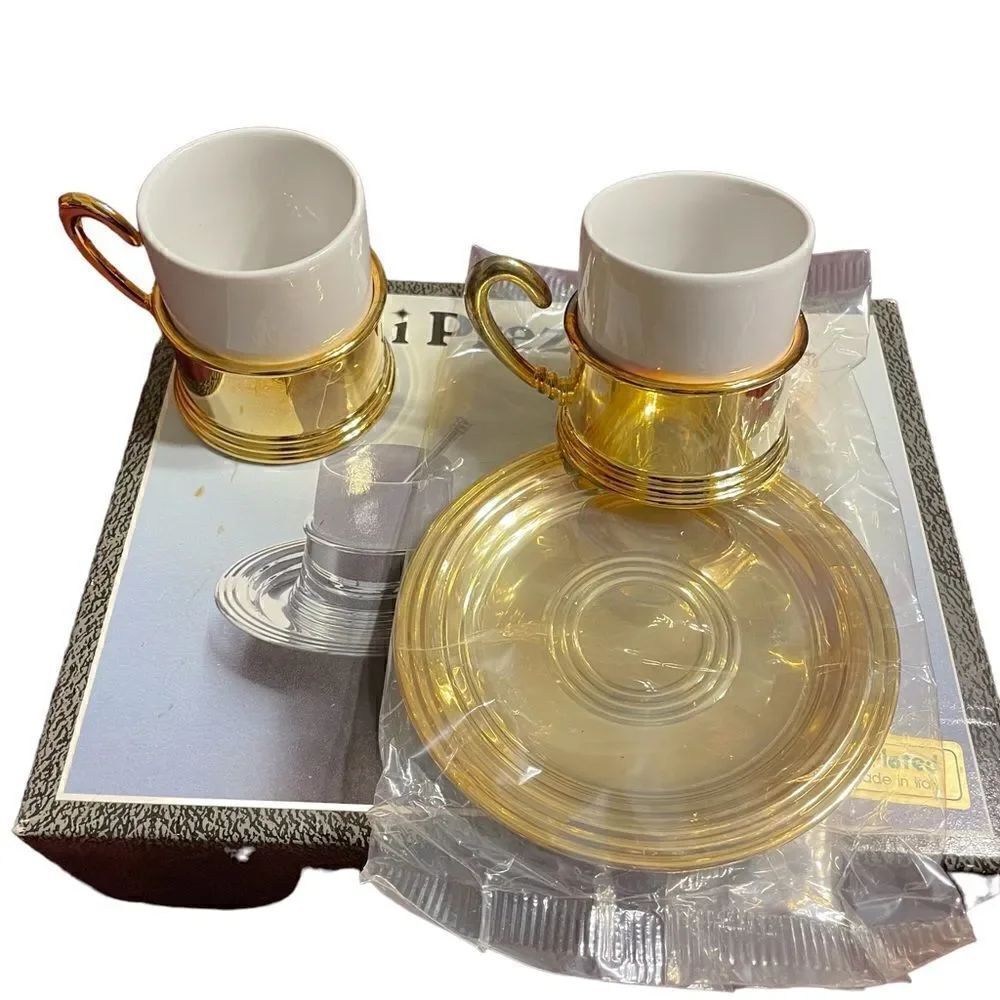 Vintage 1987 I Preziosi Espresso Set for Two – New Old Stock